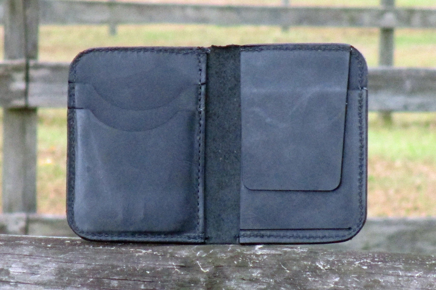 Front Pocket Card and Folding Money Wallet Black