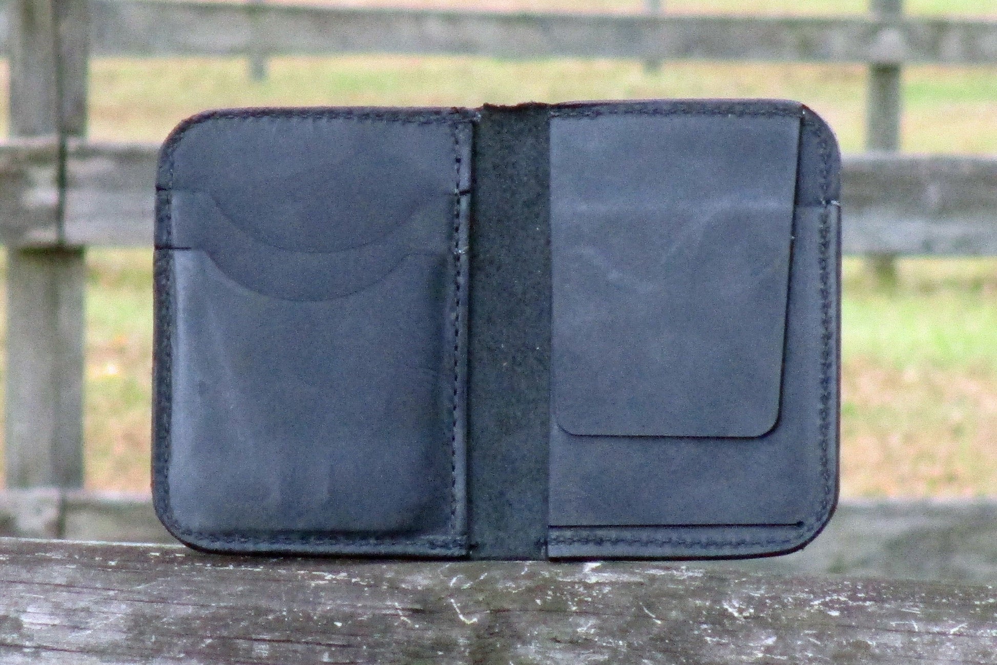 Front Pocket Card and Folding Money Wallet Black