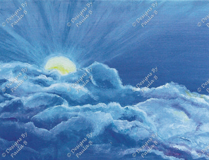 Artistic depiction of a sun rising .