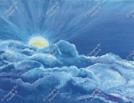 Artistic depiction of a sun rising .