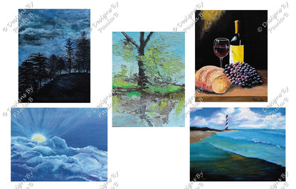 Notecards Assorted Pack #4 (Midnight Storm)