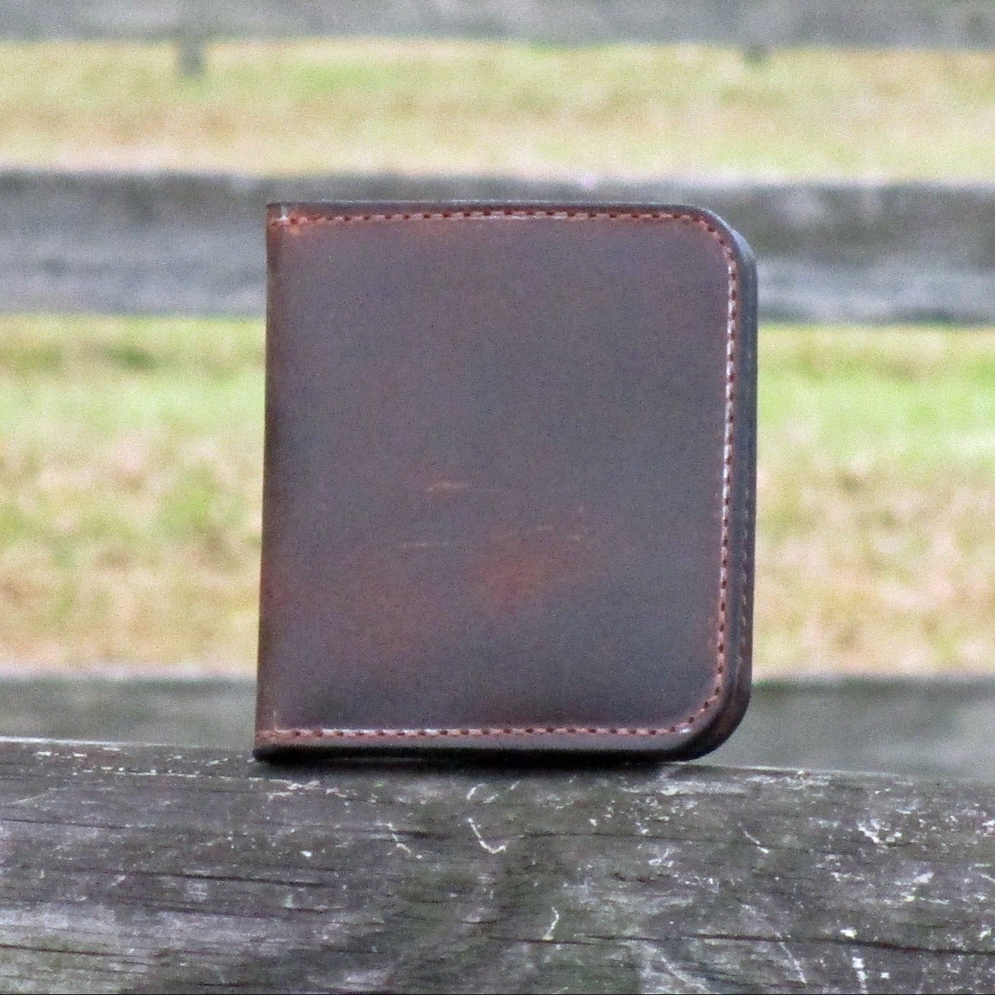 Outside of card holder wallet Carzy Horse leather